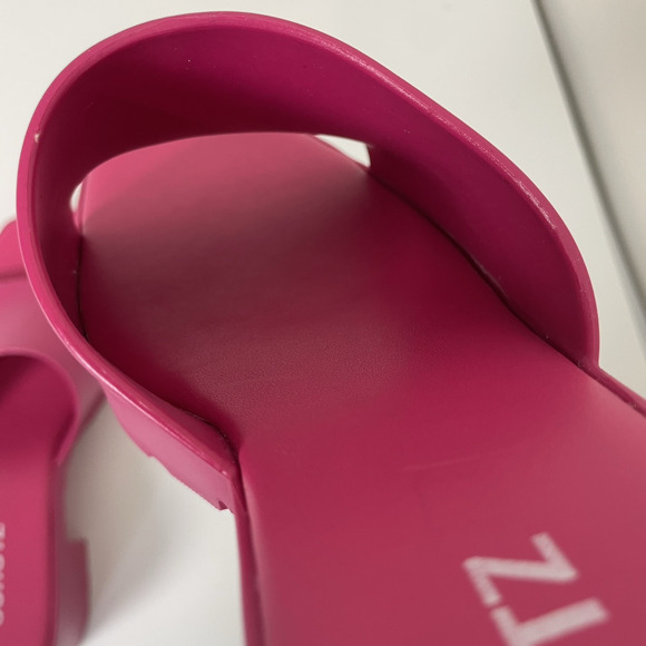 SCHUTZ Women's Mizzy Slip On Chunky Block Heel Sandals Mules Pink 9 Y2K Barbie - Picture 10 of 14